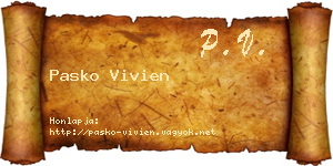 Pasko Vivien névjegykártya